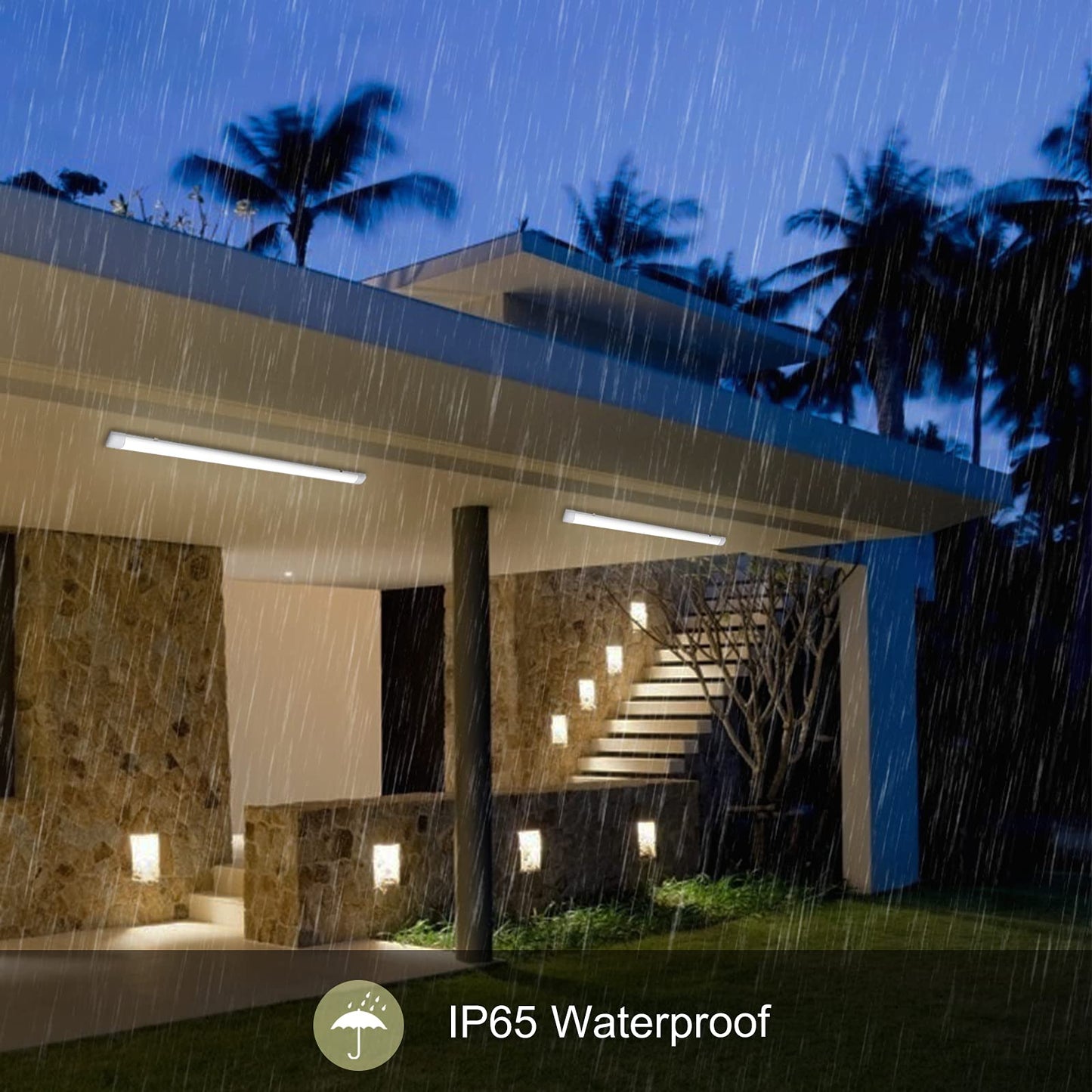 Cecaylie 36W LED moisture-proof luminaire, 120CM LED tube, 4000K 3060LM connectable workshop lamp, IP65 LED ceiling light, fluorescent tube, moisture-proof lamp for moisture-proof garage, bathroom, basement, office, 4 pieces.