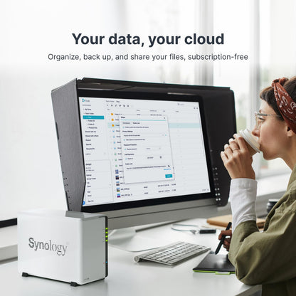 Synology DS223J 2 Bay Desktop NAS, white
