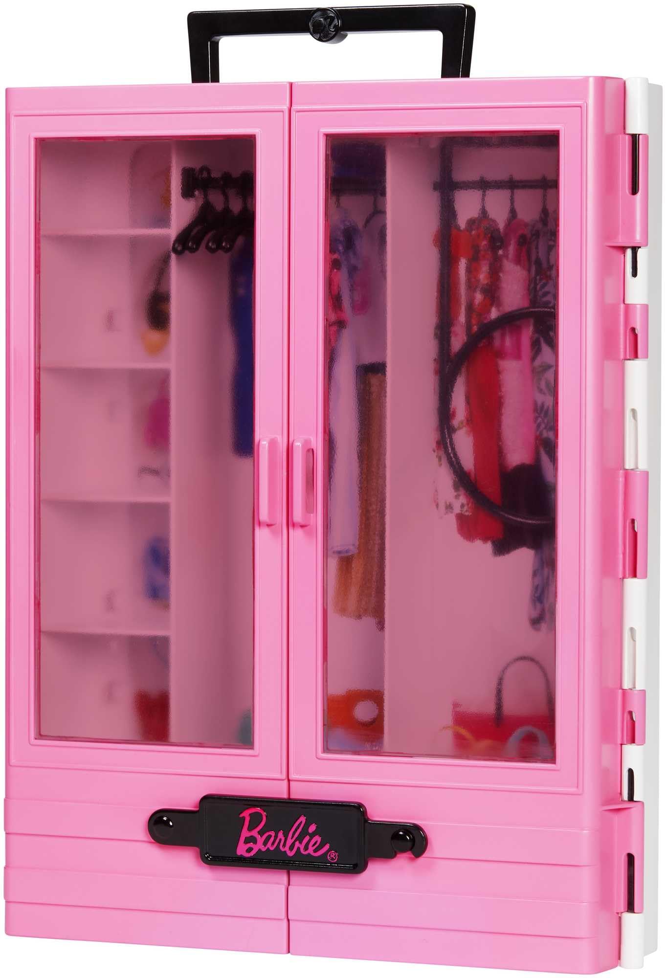 Barbie GBK11 - Dream Closet, portable fashion toy for kids aged 3 to 8 years.