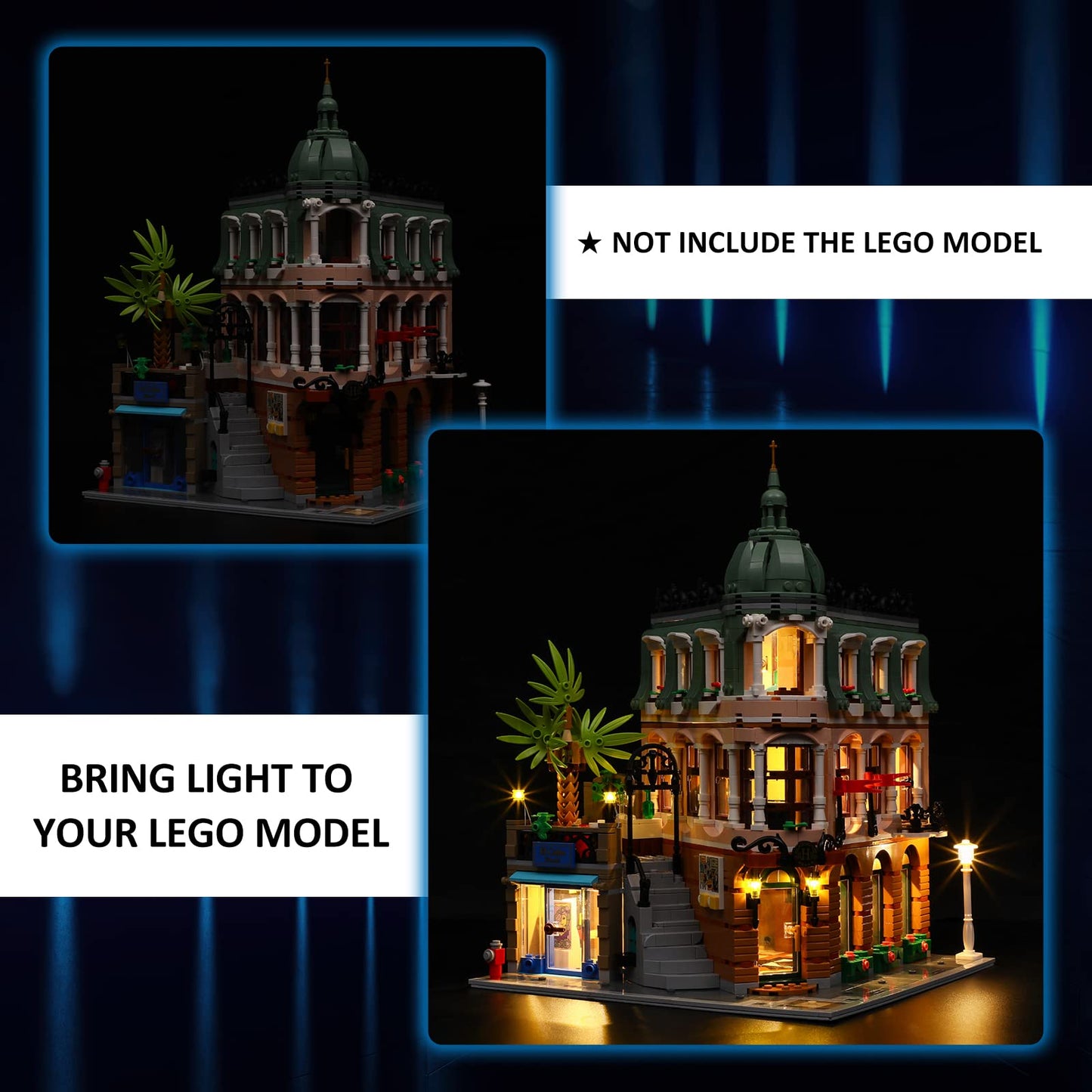 YEABRICKS LED Light Kit for Lego 10297 Creator Expert Boutique Hotel Building Blocks Model (Lego Set Not Included)