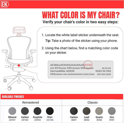 The original headrest for the Herman Miller Aeron chair H3 Carbon | Colors and mesh match classic Aeron chair 2016 and earlier models.