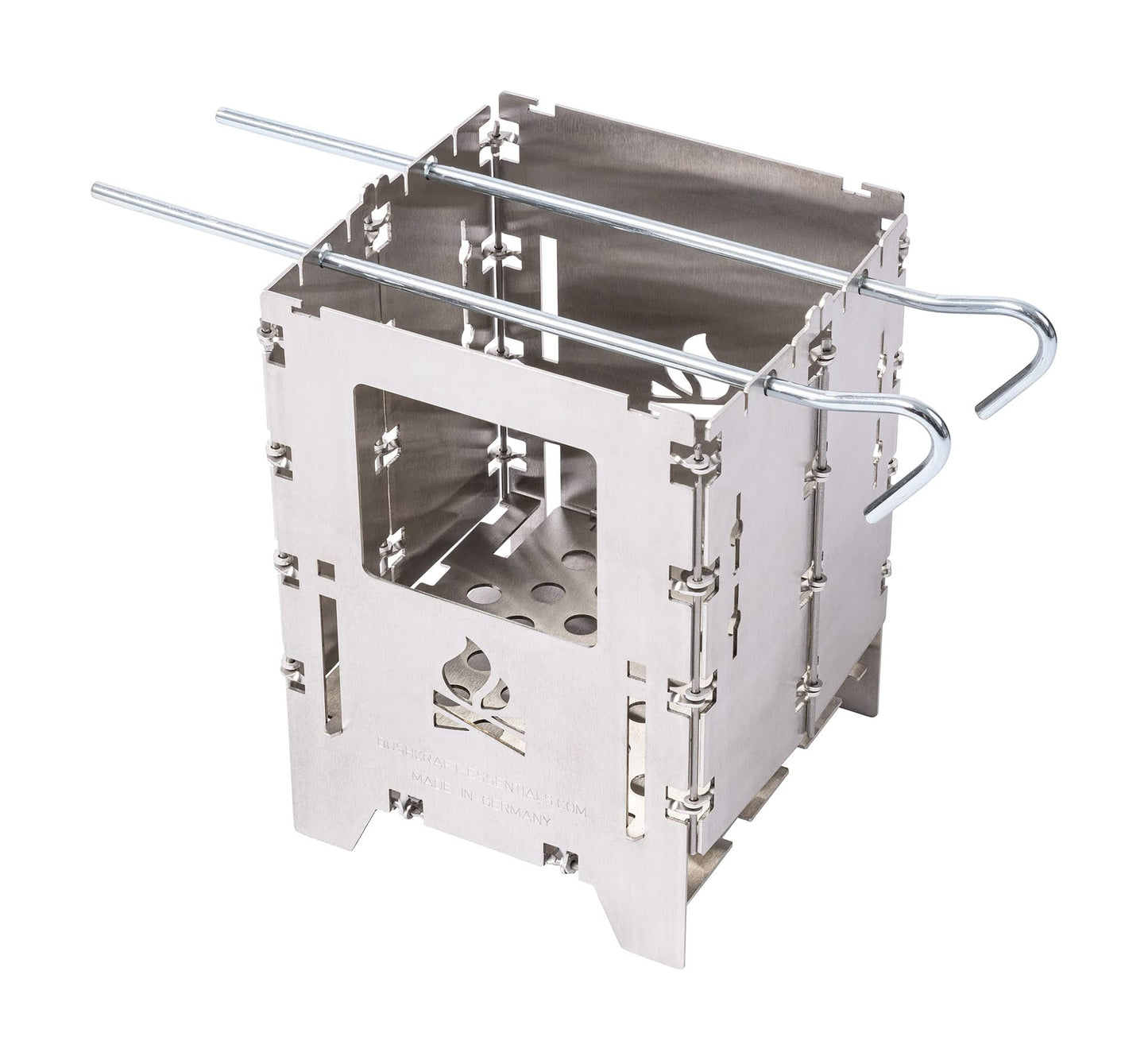 BUSHBOX LF outdoor stove | hobo stove | camping | wood | gas | alcohol | foldable | compact | stainless steel | 100% Made in Germany.