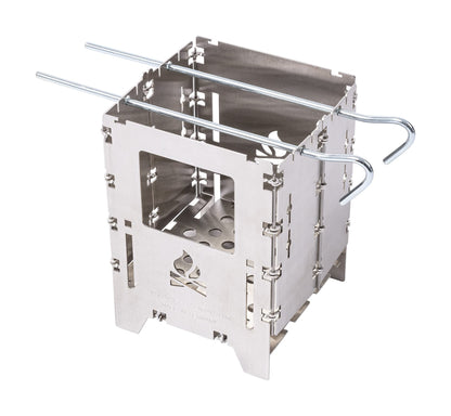 BUSHBOX LF outdoor stove | hobo stove | camping | wood | gas | alcohol | foldable | compact | stainless steel | 100% Made in Germany.