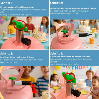 Balloon gas - Helium Balloon Gas for up to 50 balloons - Helium Gas Tank XXL