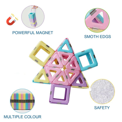 Magblock Magnetic Building Blocks - Magnet Construction Build Blocks Kids Gift Toy for Boys and Girls 3 4 5 6 7 8 years old (80 Pieces)