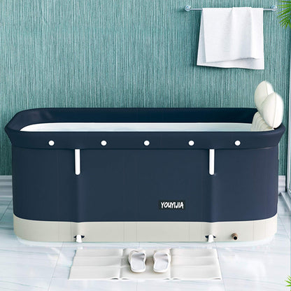 OUCRIY 120x55x50cm Portable Adult Foldable Bathtubs, Portable Student Bathtub Family Bathtubs Kids, Temperature Retention Bathtub, Ideal for Hot Baths and Ice Baths.