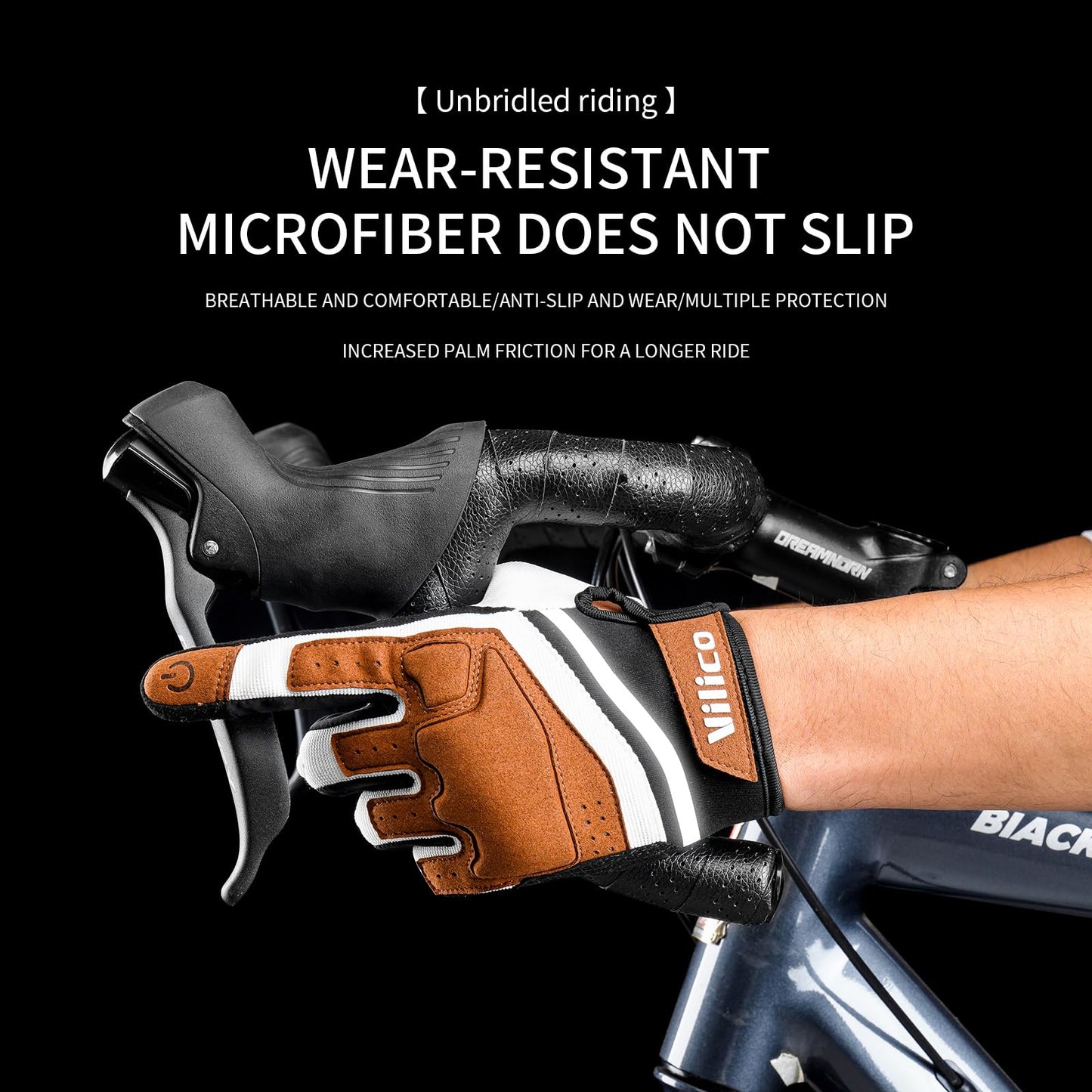 Vilico Motorcycle Gloves Summer, Motorcycle Gloves Men Women Touchscreen, Tactical Gloves for Airsoft Motocross Bike-Orange, Size M