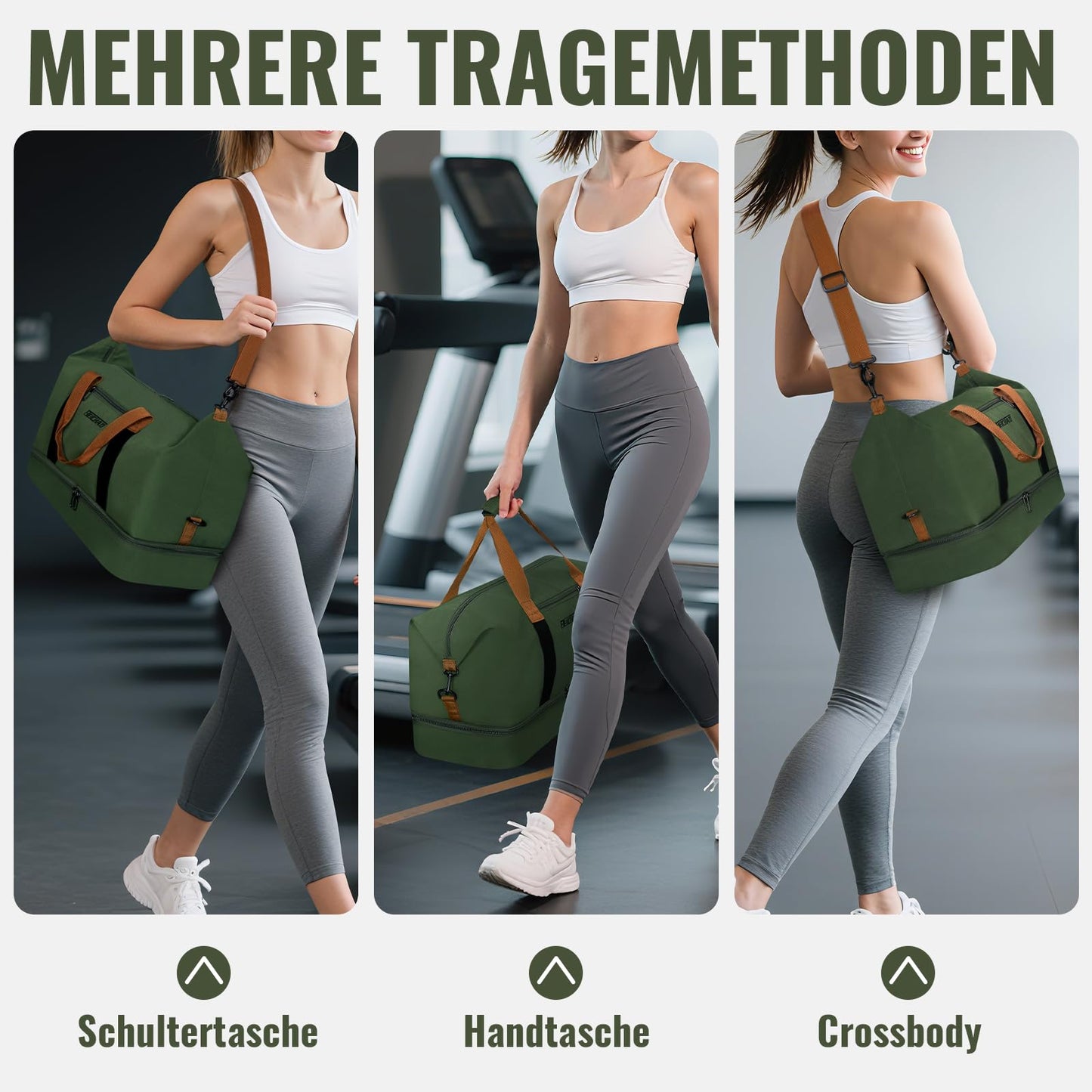 Sports bag & travel bag for men and women - with shoe compartment & wet compartment, Large Capacity Travel Bag Lightweight training bag waterproof swim bag for travel, sports, fitness
