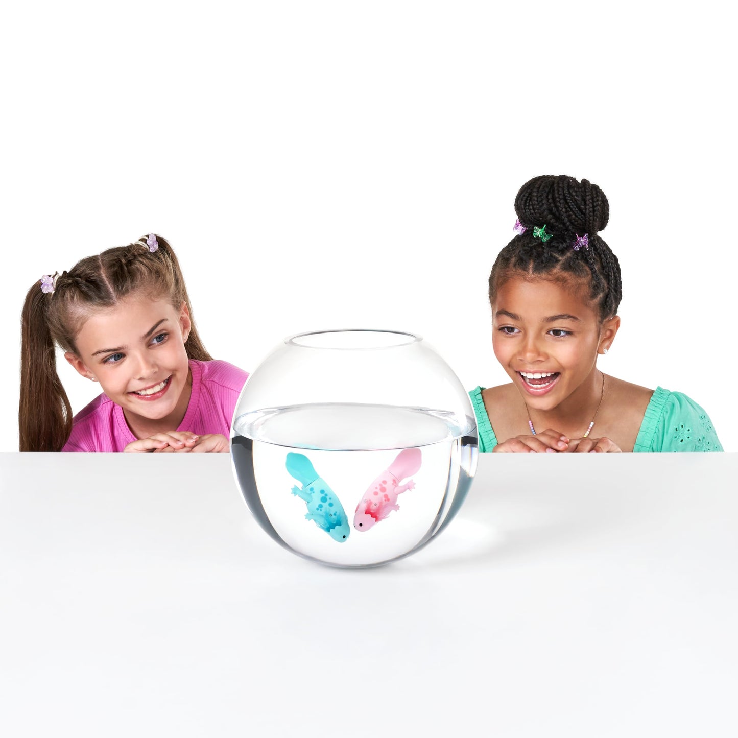 Pets Alive Swimming Axolotls by ZURU (2 Pack), robotic swimming Axolotl, electronic pet, summer pool toy, bath toy.