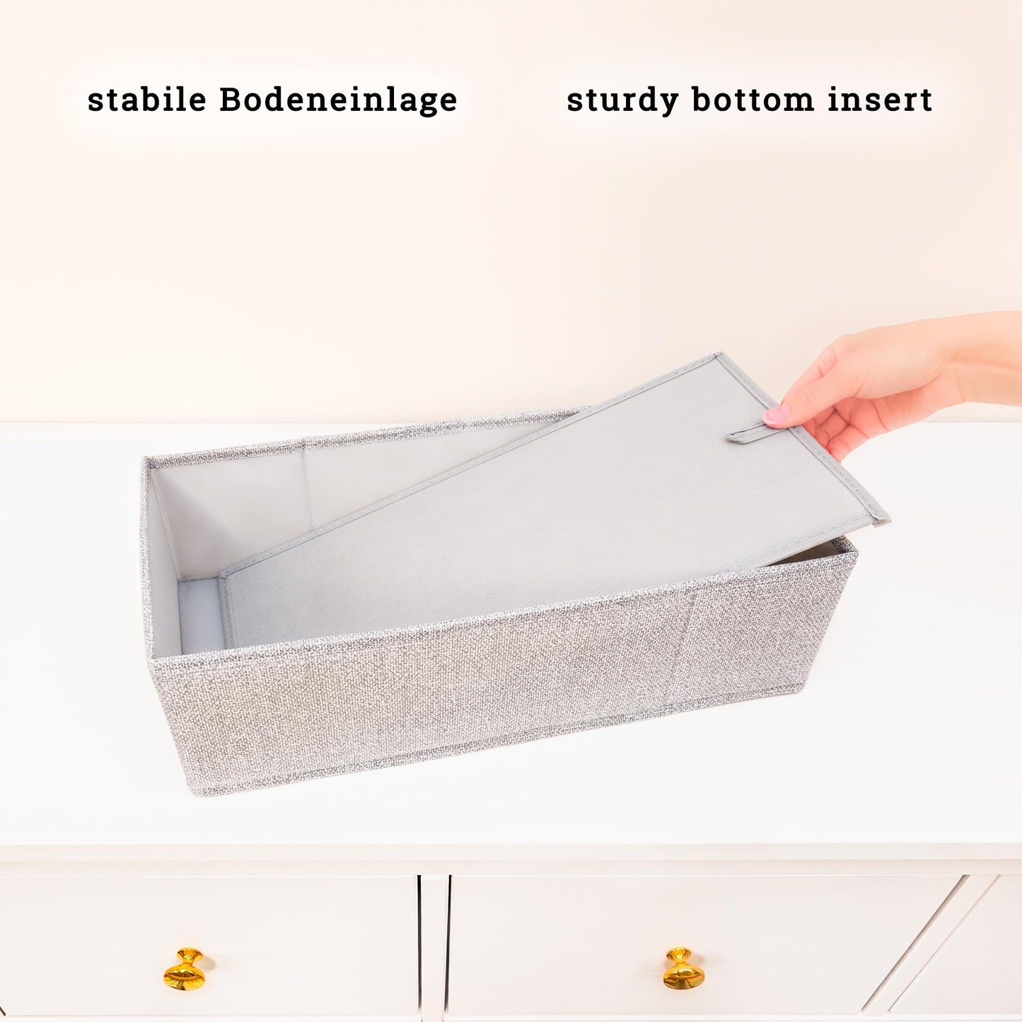 SIMPLE JOY® HEMNES DOUBLE FileFolding Box for IKEA HEMNES 160cm Double Dresser; Certified free of harmful substances, THE ORIGINAL; precise fit; Drawer organization system secure for baby clothing, changing needs; 6-piece set