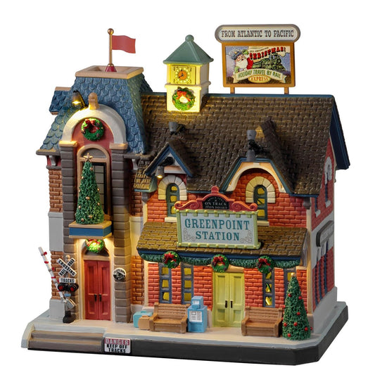 Lemax 25866-UK Caddington Village Lighted Building: Greenpoint Railroad Station