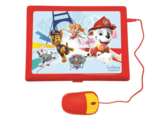 Lexibook Paw Patrol - Bilingual laptop for educational purposes in English and German, 124 activities, math, logic, music, clock, games - Children's toy (girls & boys) - JC598PAZi3