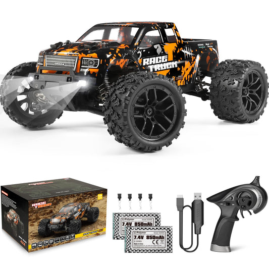 HAIBOXING Remote Control Car 4WD RC Car 36 km/h High Speed 1/18 Monster Truck 2.4GHz All Terrain Waterproof Racing Car Off-Road Vehicle, Crawler Toy Gift for Kids Adults