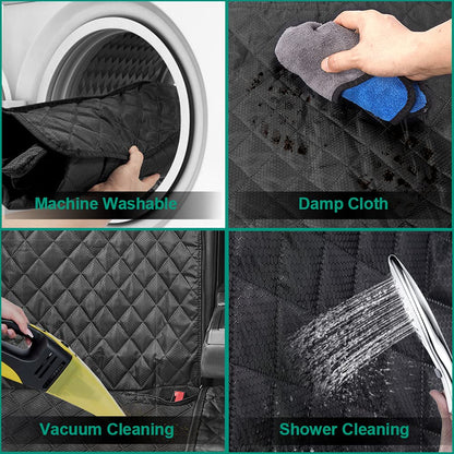 ANOSOSPECIAL Gray Dog Car Seat Cover for Back Seat, Pet-friendly and waterproof, universal fit, interior protection for car, van, SUV - perfect for kids and pets.