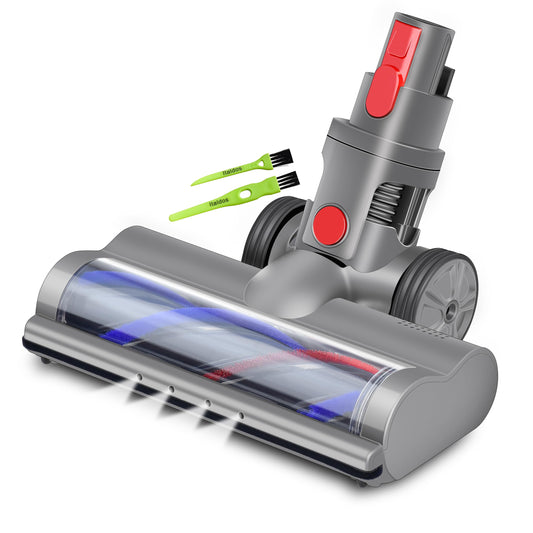 Italdos turbine nozzle electric brush compatible with Dyson V7 V8 V10 V11 V15 with motorized roller suitable for carpet, parquet, and hard floors automatic LED light.