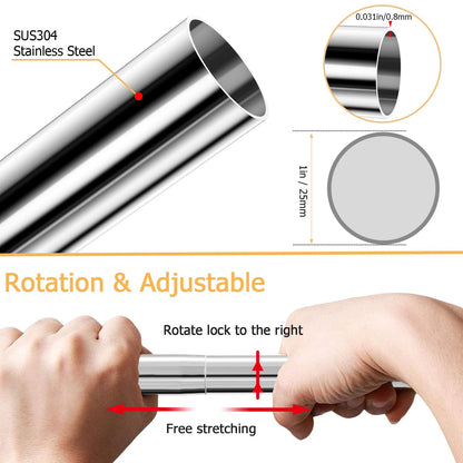 Sikaiqi Extendable 304 Stainless Steel Diamond Shape Bathroom Bathtub Corner Shower Curtain Rod (Diamond shape, both sides: 43-65 cm, center: 51cm-66 cm)