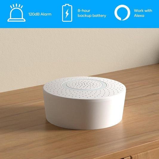AGSHOME Wireless Alarm System, 15 Piece, WiFi, Security, Burglar System Wireless, 120 dB, Home Security Sets, Expandable - Compatible with Alexa, Google Assistant.