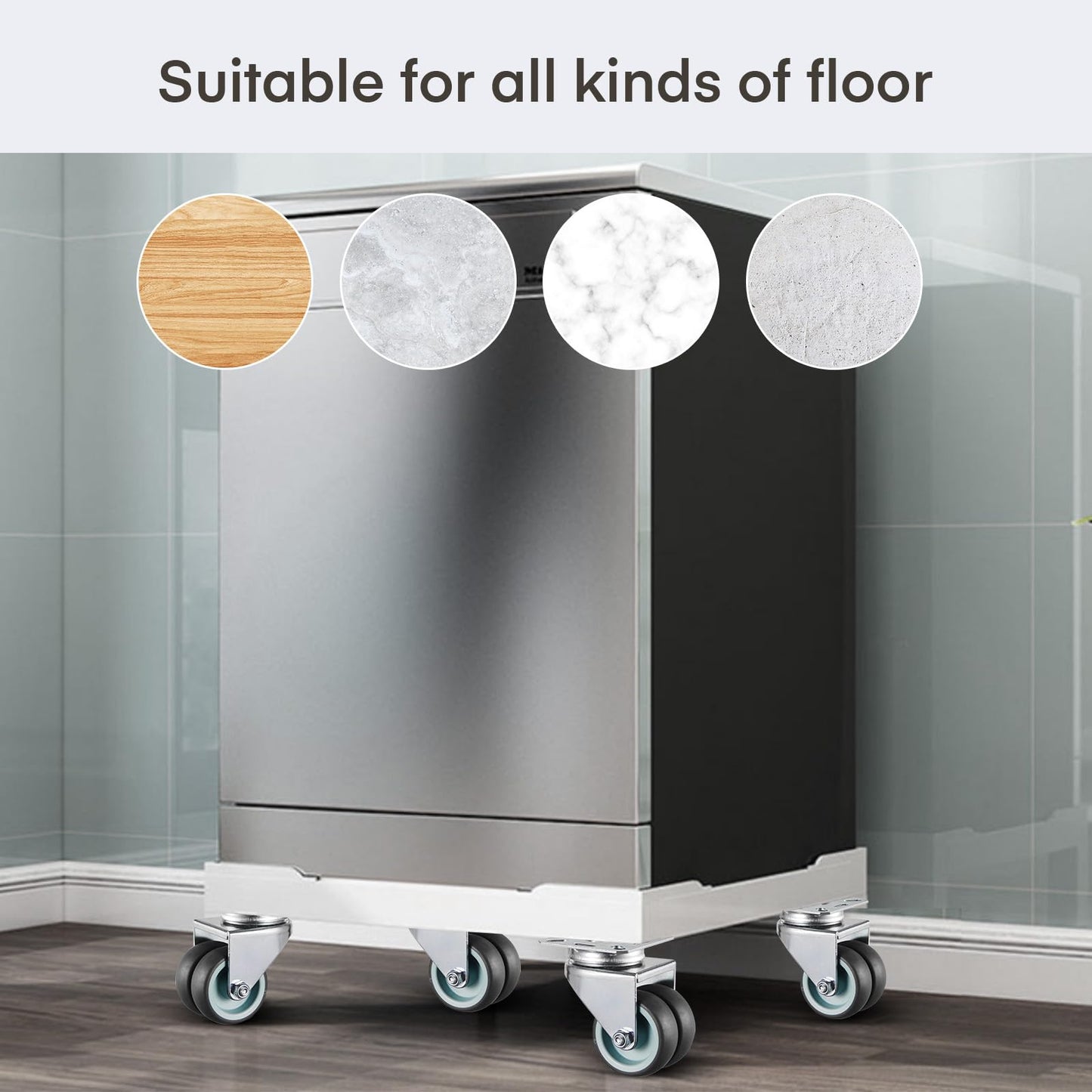 8 pieces double casters swivel casters with brake 50mm transport castors furniture castors with brake up to 400kg beach chair castors heavy duty wheels 360° rotation silent operation (4 brake castors, 4 swivel castors)