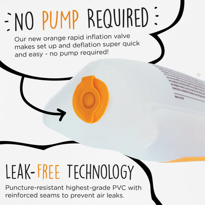 The Shrunks Inflatable Bed Rail Sleep Secure, 2 Count, White