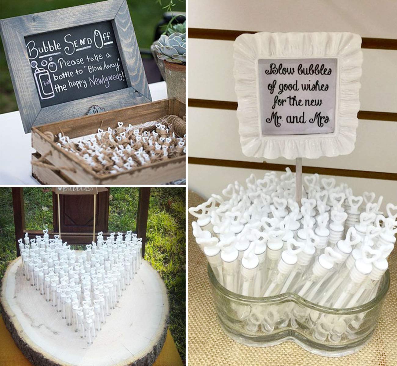 Sweetlove 100 Pieces Wedding Bubbles Filled with Heart Handle for Wedding and Birthday Parties, Stain-Free.