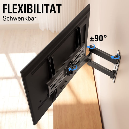 Mounting Dream TV wall mount swivel tilt extendable, TV wall mount for 26-60 inch flat & curved TVs or monitors up to 27kg, max. VESA 400x400mm, MD2432-03
