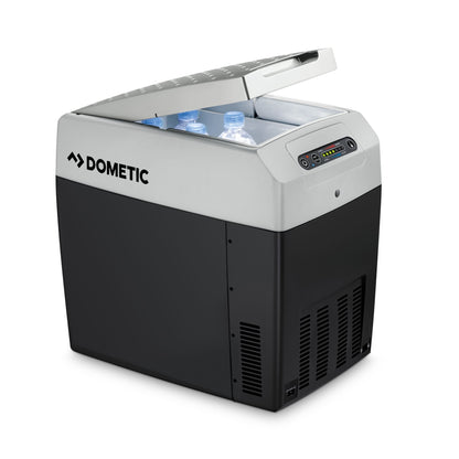 DOMETIC TCX 21 - portable electric cooler, 20 liters, 12/24 V and 230 V for car, truck, boat, RV, and outlet.