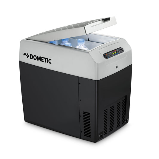 DOMETIC TCX 21 - portable electric cooler, 20 liters, 12/24 V and 230 V for car, truck, boat, RV, and outlet.