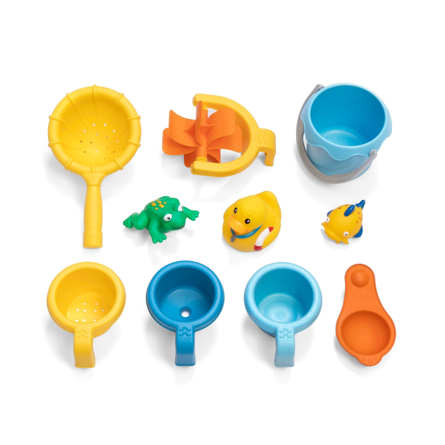Step2 Rain Showers Splash Tub Water Play Table | Large water table with 13-piece accessory set | Garden water play table for kids in gray & brown