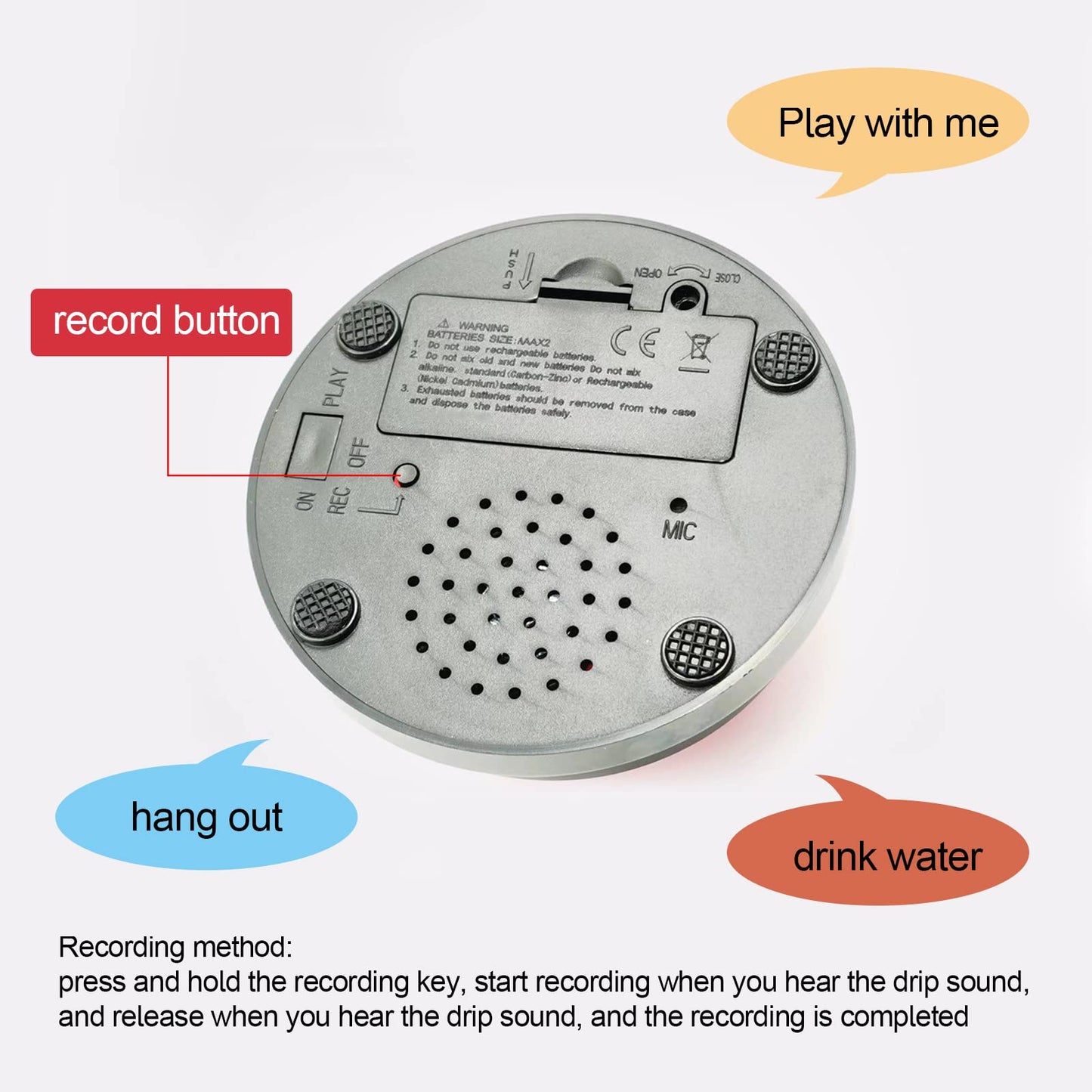 BFYDOAA 10x Voice Recording Buttons for Dogs, Communication Buttons, Record-Reply Buzzer, 30-sec Recording & Playback, for Kids, Learning Game, Pet Training