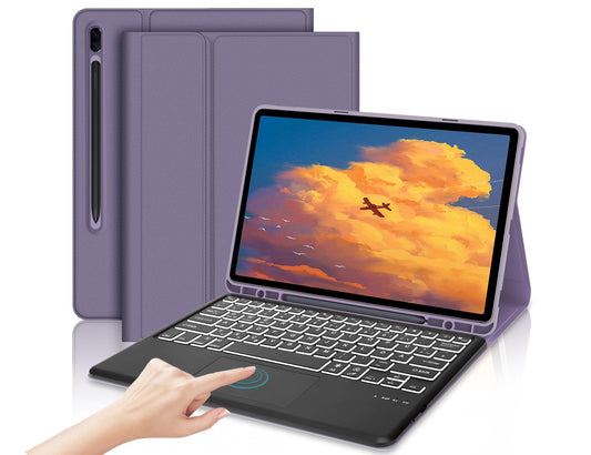 IVEOPPE Galaxy Tab Fe keyboard with touchpad, keyboard case for Galaxy Tab S7 FE/S7+/S8+ 12.4''
