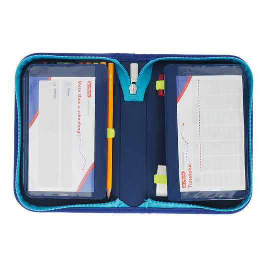 herlitz 50038206 31-piece student pencil case, Soccer design, 1 piece