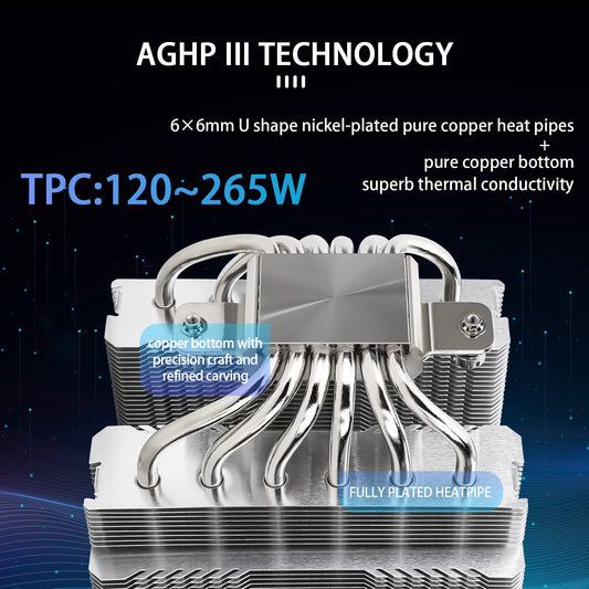 Thermalright Peerless Assassin 120 SE CPU Air Cooler, 6 Heat Pipes Cooler, Dual 120mm TL-C12C PWM Fans, Aluminum Heatsink Cover, AGHP Technology, for AMD AM4/AM5 Intel 1700/1150/1151/1200