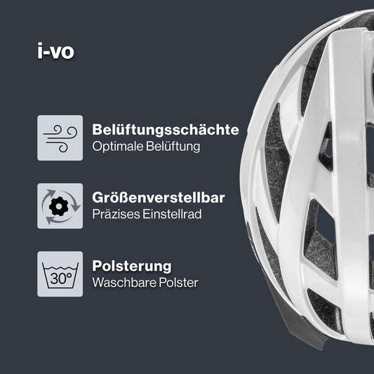 Uvex i-vo bike helmet color: white size: 52-57 cm