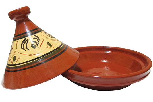 Moroccan glazed Tangier tagine for 4-5 people Ø 34 cm, tagine, cooking pot, Moroccan pot available in three sizes, braising pot, premium quality, suitable for all stove types and oven.