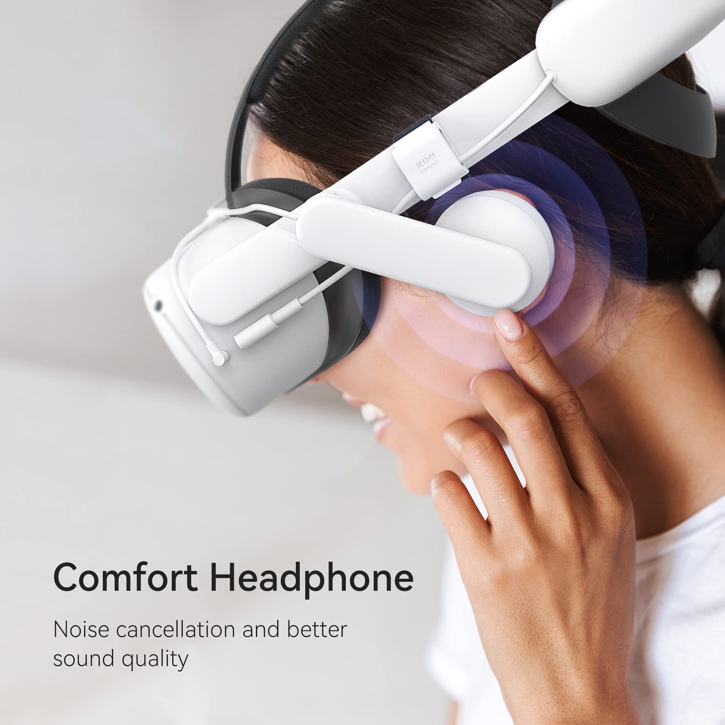KIWI design Comfort Battery Audio Head Strap is compatible with Quest 2 accessories, AIO All-in-One headphones, Elite Strap Battery Pack replacement.