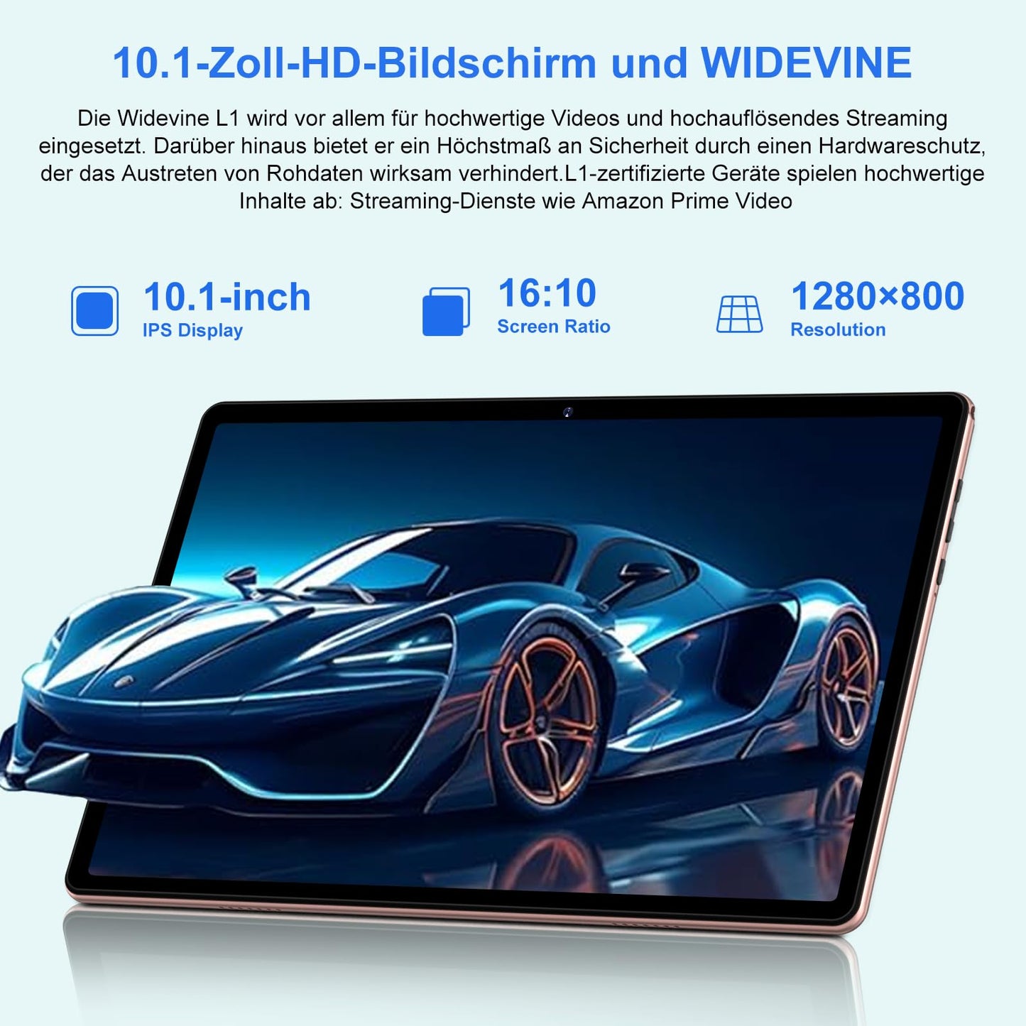 10-inch Android 14 Ultra-Fast Tablet with Widevine L1, 5G WiFi 6, Octa-Core, 20GB RAM + 128GB ROM (TF 1TB), FHD IPS, Dual Camera, Bluetooth 5.0, 2025 Latest Tablet with Keyboard and Mouse, Rose