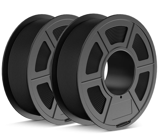 JAYO Matte PLA Filament 1.75mm, 3D printer Filament, neatly wound, +/- 0.03mm accuracy, 1.1KG spool (2.42 LBS), 2 pack, totaling 2.2KG, Black+ Black.