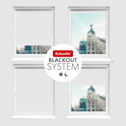 Schuette® blackout roller blind without drilling/with drilling 2in1 ● Thermo Roller Collection: Snowflake (White) ● 30 x 150 cm (Width x Height) ● Suprafix clamp roller blind = clamp fix 2.0 ● 60s installation with video