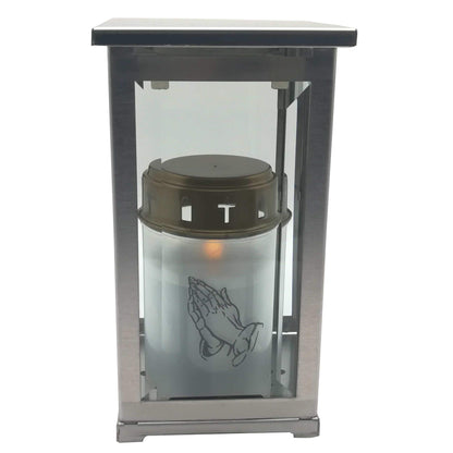Grave light, grave lantern, modern stainless steel grave lamp including LED grave light.