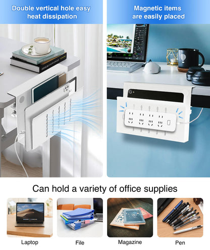 PC stand desk laptop stand side storage side stand laptop stand notebook stand for all laptops and tablets (white, single layer without pen holder)