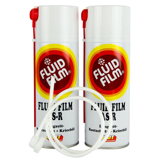 Amplelife 2x FLUID FILM AS-R Rust protection, corrosion protection, cavity protection 400 ml & probe for cavities, doors, windows, synthetic rubber, waterproof.