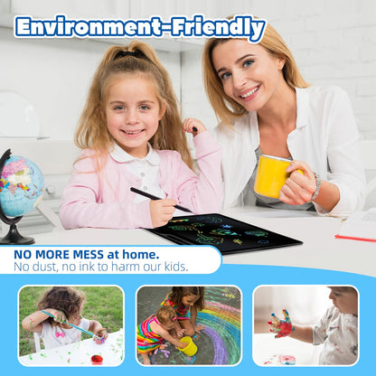 Kinayue LCD Writing Tablet for Kids, Rechargeable 16 Inch Drawing Board, Preschool Learning Toy Christmas Birthday Easter Gift 3 4 5 6 7 Year Old Girls Boys