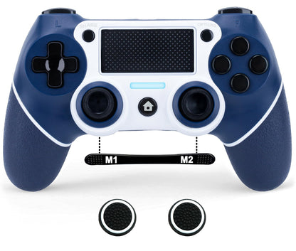 DuLingKer Wireless Controller compatible for PS4/Pro/Slim, Bluetooth gaming controller with vibration function, 6-axis gyro, turbo, 1000mAh battery, audio, game controller compatible with PS4