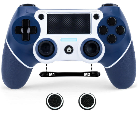 DuLingKer Wireless Controller compatible for PS4/Pro/Slim, Bluetooth gaming controller with vibration function, 6-axis gyro, turbo, 1000mAh battery, audio, game controller compatible with PS4