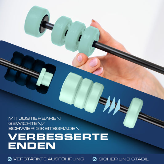 ELANI Swing Stick - Adjustable Resistance & Ergonomic Grip - Highly Durable Gymnastics Rod, also suitable as physiotherapy accessory, Swinging Sticks, Swing Rod Fitness Winner, Flex Stick.