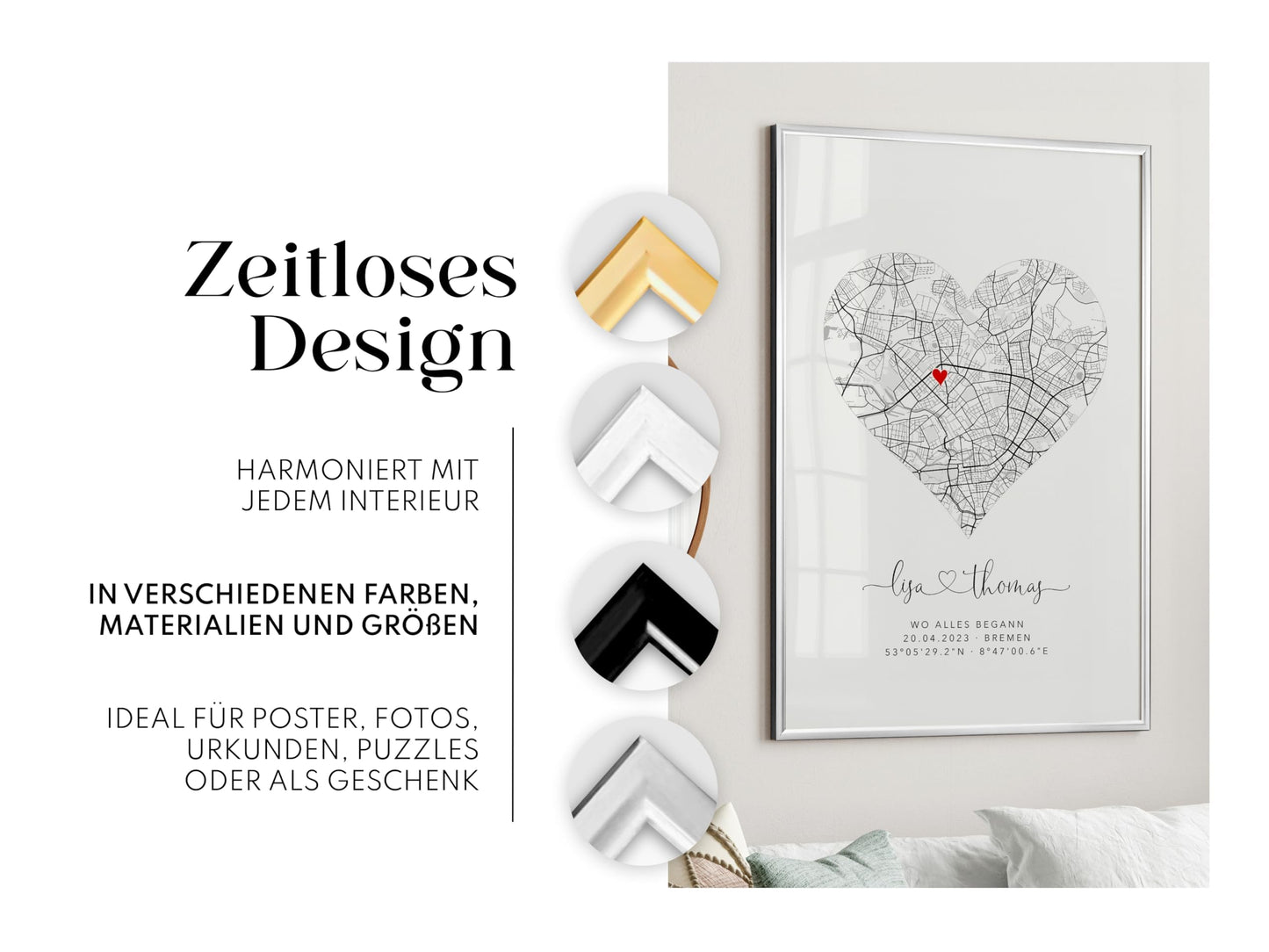 Artower® Picture Frame Silver Metal Thin Frame for 30 x 40 cm | Poster Frame Large Collage | Picture Frame Metal 30x40 cm | Aluminum Slim Picture Frame | Silver Poster Frame