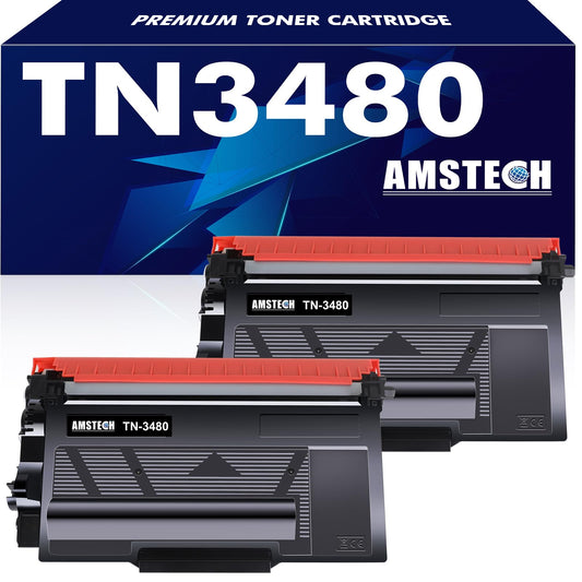 TN3480 HL-L5100DN compatible toner for Brother TN-3480 TN 3480 HL-L5100DN MFC-L5750DW Toner MFC-L5700DN HL-L5200DW DCP-L5500DN HL-L6400DW HL-L5000D HL L5100DN TN-3430 TN3430 Black, 2-Pack.