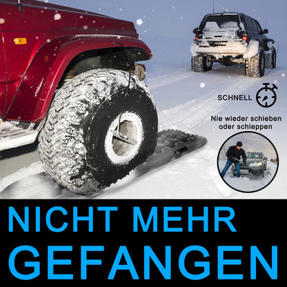 Herrselsam 2 Pieces Sand Boards Offroad Traction Mat Plastic Recovery Board Tracks with Storage Bag and Installation Tool, 10T Load for SUV RV Car Truck.