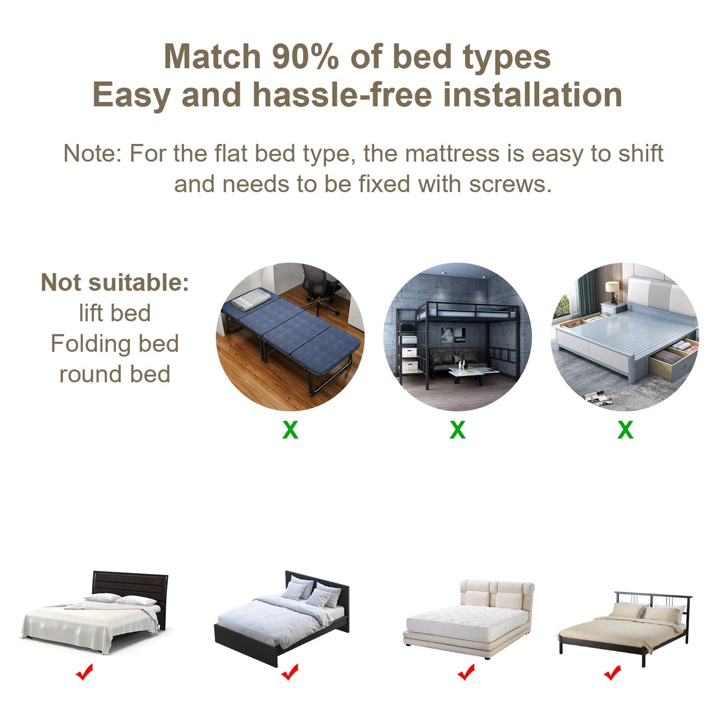 Ikodom bed guard for kids 2x 200cm and 1x 180cm, bed rail adjustable in height from 64-96cm, bed fall protection, children's bed rail, baby bed rail safe, gray