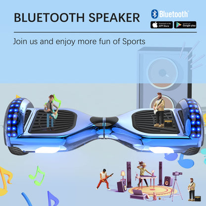 RCB Hoverboards with Seat Hoverkart complete for kids, Skateboard with set, Hoverboards with LED lights and Bluetooth, Gift for kids